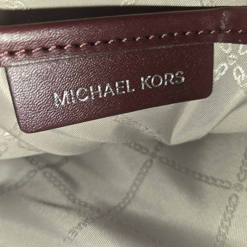 Michael Kors Brooklyn Mini Burgundy Backpack In EUC - Picture 9 of 9